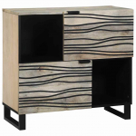 Kummut valge 80 x 33 x 75 cm mangopuit