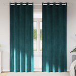 Pimendavad kardinad 2 tk tume rohelise 140 x 245 cm samet