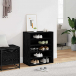 Kinga kapp riiuliga must tamm 60 x 35 x 70 cm tehispuit