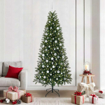 Tehisj&otilde;ulupuu koos 300 led-iga roheline 210 cm pe ja pvc