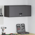 Garage'i seina kapp must 80 x 33 x 35 cm pulberkattega teras