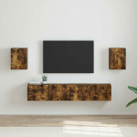 TV Seina Kapp 2 tk Suitsetatud tamm 30 x 31 x 40 cm Tehispuit