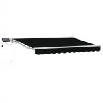 Manuaalne varikatus LED-idega Must 3 x 2,5 m