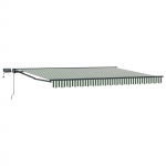 Manuaalne varikatus LED-idega 4,5 &times; 3 m Pol&uuml;ester PU-kattega