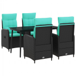 Diivanilaua komplekt 5 pcs PE rattan ja pulberkattega teras