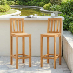 Baaritool 2 pcs T&ouml;&ouml;tlemata 35 x 45 x 110 cm Tugev teakpuit