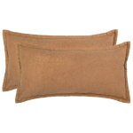 Diivanipadi 2 tk HOUTEN beež 40 x 70 cm boucl&eacute;