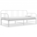 Lahtik&auml;iv diivanvoodiraam valge metall 90 x 200 cm