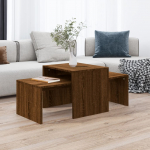 Diivanilaua komplekt, pruun tamm, 100x48x40cm, tehispuit