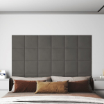 Seinapaneelid 12 tk, tumehall, 30 x 30 cm, samet, 1,08 m&sup2;