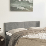 Voodipeatsid, helehall, 144x5x78/88 cm, samet