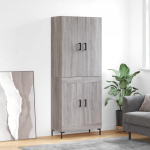 K&otilde;rge kapp, hall sonoma tamm, 69,5 x 34 x 180 cm, tehispuit