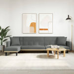 L-KUJULINE DIIVANVOODI, TUMEHALL, 275 X 140 X 70 CM, KANGAS