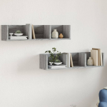 Seinakapid, 2 tk, hall sonoma tamm, 75x18x16,5 cm, tehispuit