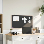 Kriiditahvel t&auml;ispuidust raamiga, must, 100 x 55 cm