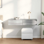 Seinariiul sahtlitega, hall sonoma tamm, 100x36x19cm, tehispuit