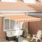 Sisset&otilde;mmatav varikatus 300 x 250 cm kollane ja oranž