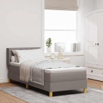 Voodiraam vedrumadratsiga pruunikashall 80 x 200 cm kangas
