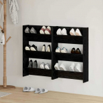 Kinga kapp riiuliga 2 tk must tamm 60 x 18 x 90 cm tehispuit