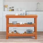 T&ouml;&ouml;laud riiuliga vahapruun 110,5 x 50 x 80 cm m&auml;nnipuit