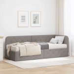 Nurga voodiraam Pruunikashall 80 x 200 cm kangas