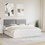 Voodiraam Pehme Peatoega peaga Helehall 180 x 200 cm Tahke m&auml;nd