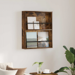 Ajakirja riiul suitsetatud tamm 60 x 12 x 70 cm tehispuit