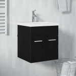 Valamukapp ladustamisega must tamm 41 x 38,5 x 46 cm tehispuit