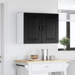 K&ouml;&ouml;gikapp uksega Kalmar Must tamm 80 x 31 x 60 cm Tehispuit