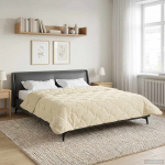 Suvised teki cream 220 x 260 cm Mikrokiud ja Teddy villa