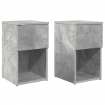 Voodikapp 2 pcs Betoonhall 29 x 31,5 x 49 cm Tehispuit