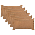 Diivanipadi 6 tk HOUTEN beež 40 x 80 cm boucl&eacute;