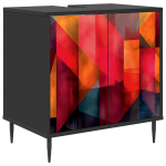 Vannitoa kapp HEESCH Must tamm 60 x 40 x 61 cm Tehispuit