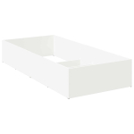 Voodiraam reguleeritavale voodip&otilde;hjale valge 70 x 200 cm