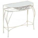 Lisalaud prantsuse stiilis, metall 82 x 39 x 76 cm valge