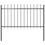 Terava otsaga aed, terasest, 1,7 x 1 m, must