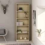 5-korruseline raamaturiiul sonoma tamm 60x24x175 tehispuit