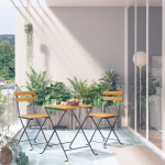 3-osaline kokkupandav bistrookomplekt, akaatsia
