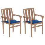 Aiatoolid, 2 tk, s&uuml;gavsiniste istmepatjadega, tiikpuu
