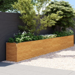 Taimekast, 578 x 50 x 69 cm, corten-teras