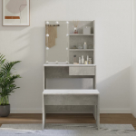 Tualettlaua komplekt LEDiga, betoonhall, tehispuit