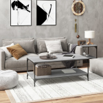 Diivanilaud, hall sonoma tamm, 80x50x40cm, tehispuit