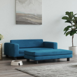 Koeravoodi laiendusega, sinine, 100 x 50 x 30 cm, samet