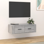 Seina telerikapp, hall sonoma tamm, 80 x 36 x 25 cm, tehispuit