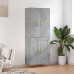 K&otilde;rge kapp, betoonhall, 69,5 x 34 x 180 cm,tehispuit