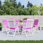 K&otilde;rge seljatoega toolipadjad 6 tk, roosa, oxford kangas