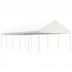 Katusega varjualune, valge, 11,15 x 4,08 x 3,22 m, pol&uuml;et&uuml;leen