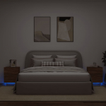 &Ouml;&ouml;kapid LED-valgustusega 2 tk, pruun tamm, tehispuit