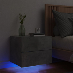 Seinale kinnitatav &ouml;&ouml;kapp LED-tuledega, betoonhall