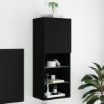 LED-tuledega telerikapp, must, 40,5 x 30 x 102 cm
